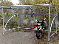 Arba - Curved Motorcycle Shelter